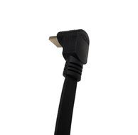 LEMENG 1FT Flat Slim High Speed HDMI Extension Cable A Female to 90 Degree Up Angle A Male Cable N9