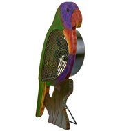 Lorikeet (Tropical Bird) Shaped Decorative Tabletop Portable Fan with Bonus Vibration and Sound Dampening Pad N3