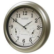 La Crosse Technology WT-3181PL Atomic Outdoor Clock with Temperature &amp; Humidity-18 inch N4