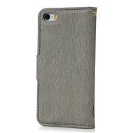 iPhone SE Case,iPhone 5S Case,iPhone 5 Case - Flip Wallet Case Stand Vintage Embossed Flowers PU Leather Texture... N13