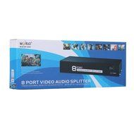 E-SDS 1 In 8 Out 3 RCA AV Audio Video Splitter Amplifier for Cable Box DVD DVR Analog TV N7