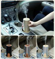 HICBOX Car mini USB Aroma humidifier creative home technology gifts (Black) N4