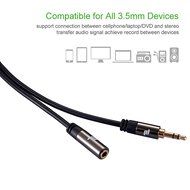Sinseader Two Pack 6.6ft Gold Plated 3.5mm Stereo Audio Male to Female Extension Cable (KST02MF-6.6FT2) N9