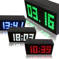 RioRand Large Big Number Jumbo LED Snooze Wall Desk Alarm Clock --red Light