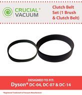 Dyson DC-04, DC-07 &amp; DC-14 Clutch Belt Set; Set Includes one Clutch Belt &amp; 1 Brush Belt; Compare to Part # 902514...