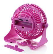 Happy-top 360 Degree Adjustable Wireless USB or 18650 Battery Powered Portable Desk Fan Mini Portable Fan Electric... N3