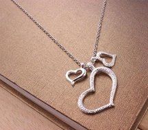 Chic Womens Love Heart Hollow Out Pendant Necklace Sweater Dress HOT SALE