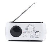 Qooltek Portable Emergency Dynamo/Solar Hand Crank Self Powered AM/FM Radio with Cell Phone Charger &amp; 3-LED Flashlight... N3