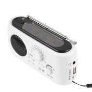 Qooltek Portable Emergency Dynamo/Solar Hand Crank Self Powered AM/FM Radio with Cell Phone Charger &amp; 3-LED Flashlight... N4