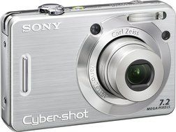 Sony Cybershot DSCW55 7.2MP Digital Camera with 3x Optical Zoom (Silver) (OLD MODEL) N2