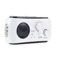 Qooltek Portable Emergency Dynamo/Solar Hand Crank Self Powered AM/FM Radio with Cell Phone Charger &amp; 3-LED Flashlight... N6