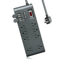 BESTEK 8-Outlet Surge Protector Power Strip 6-Foot Cord with 5.2A 4-Port USB Ports, ETL Listed N6
