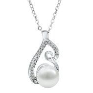 Morenitor(TM) Jewelry Set Gold Plated Pearl Pendant Necklace Dangle Earring Stud Set. N6