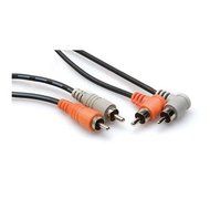 Hosa CRA-202R Dual RCA to Right Angle RCA Cable (6.6 feet)