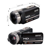 SEREE HDV-301 FHD 1080P Digital Video Camera Camcorder Night Vision Wide Angle Macro Fisheye Shooting 24MP 3 Inch... N10