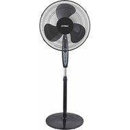 16" Height-Adjustable, Oscillating Stand Fan with Remote Control, Black
