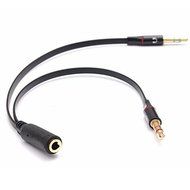 3.5mm Audio Mic Y Splitter Cable Headphone Adapter Female To 2 Male