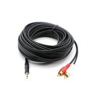 Pasow 3.5mm Stereo Male to 2RCA Male (Right and Left) RCA Audio Cable (30 Feet) N19