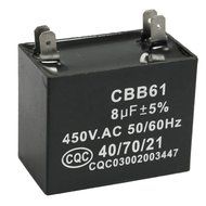 SODIAL(R) CBB61 8uF 450V AC 50/60Hz Air Conditioner Fan Motor Running Capacitor
