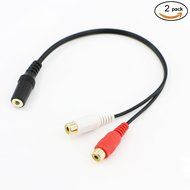 Pasow 3.5mm Stereo Male to 2RCA Male (Right and Left) RCA Audio Cable (30 Feet) N20