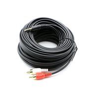 Pasow 3.5mm Stereo Male to 2RCA Male (Right and Left) RCA Audio Cable (30 Feet) N24