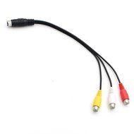 HENGSHENG&reg; 25cm S-Video 7-Pin to 3-RCA female RGB Component Cable Adapter 7-Pin Mini-DIN S-Video Male to 3 RCA... N2