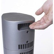 6" Front-Mounted Electronic Controls, Platinum Desktop Tower Fan, Black