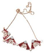 Gold Silver Plated Opens Jerusalem Cross Pendant Necklace Red Enamel Swarovski