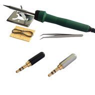 Timibis 3 Pole 3.5mm Male Repair headphone Jack Plug Stereo Audio Connector Soldering Spring With Soldering Iron... N4