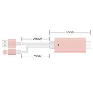 8pin HDMI Adapter AV Cable HDTV AUDIO for iPhone SE/5/5S/6/6S Plus Support HD 1080P Connect TV and Car,6ft(Silver) N8