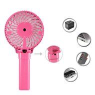 Dealpeak Mini Rechargeable Foldable USB Handheld Fan Fast Cooling Fan Cooler (pink) N5
