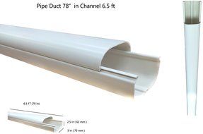 3" 7.5 FT Ductless Mini Split Line Set Cover Kit, Professional Outdoor Cover Kit N3