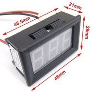 RioRand 0.56" 2-wires Amperemeter DC Digital Electric Meter 0 to 100A Ampere Ammeter LED Tester Blue+Shunt N3