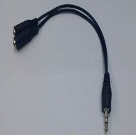 2x Female 3.5mm Audio Aux Cable Male to Stereo Extension Headphone Splitter Cord N2