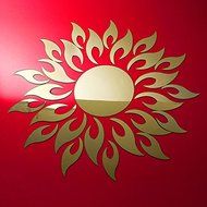 Pink Lizard Acrylic 3D Sunflower Mirror Effect Wall Sticker Decal