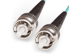 OM3 LC-ST 10Gb 50/125 Multimode Duplex Fiber Cable - 8 Meter
