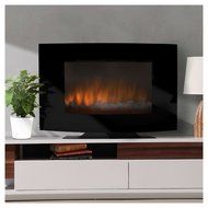 Large 1500W Heat Adjustable Electric Wall Mount &amp; Free Standing Fireplace Heater N9