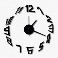 MuLuo Creative Numbers Wall Clock DIY Acrylic Wall Stickers Watches Home Decor Clock Four colors silver N2