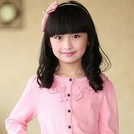 Spritech(TM) Children's Lovely Stylish Deep Brown Fluffy Realistic Long Wavy Curly Hair Wig Fiber Synthetic Wig... N4