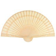 Generic Sandalwood Fan Baby Shower Gifts Wedding Favors Set of 48 pcs