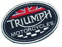 Triumph Motorcycles Racing Vintage Biker Logo T-shirt Embroidered Iron or Sew on Patch for Collection with Free...