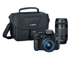 Canon Rebel T5 DSLR Camera w/ 18-55mm &amp; 75-300mm Lenses + Bag, 16GB Card &amp; DVD N3