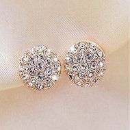 Elegant Fashion Women Lady Circle Crystal Rhinestone Ear Stud Earrings Jewelry N2