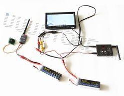 FPV Combo System 5.8Ghz 600mw Transmitter Receiver Monitor and 800tvl camera for DJI N7