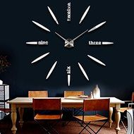 EverTrust(TM) real new limited Quartz watch big diy 3d mirror sticker Metal wall clock modern art clocks home... N2