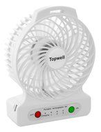 Topwell 4.3-Inch Mini USB 3 Speeds Rechargeable Portable Table Fan Electric Personal Fans 18650 Desktop Fan Hand... N4