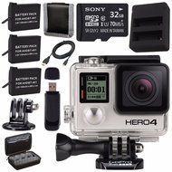 GoPro HERO4 Black + Rechargeable Battery + Dual Battery Charger + Sony 32GB microSDHC Card + Case for GoPro HERO4... N2