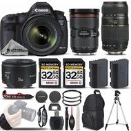 Canon EOS 5D Mark III DSLR 22.3MP Full HD 1080p + Canon 24-70mm f/2.8L II USM Lens + Canon 50mm 1.8 II Lens +... N2
