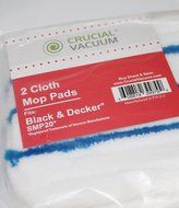 Crucial Vacuum High Quality Washable and Reusable 2-Pack Micro Fiber Steam Mop Pads Designed To Fit Black and... N3