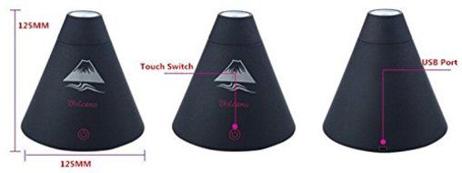 2016 portable USB Essential oil humidifier diffusing ultrasonic air humidifier for home mini aroma (Black) N10
